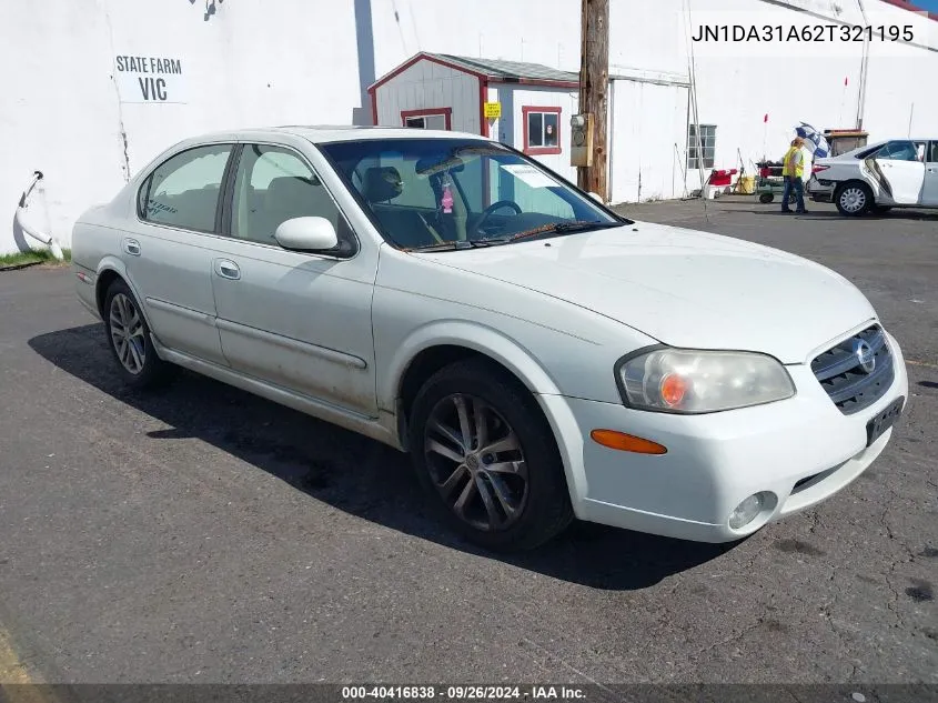 2002 Nissan Maxima Gle VIN: JN1DA31A62T321195 Lot: 40416838