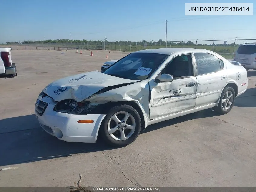 JN1DA31D42T438414 2002 Nissan Maxima Gle/Gxe/Se