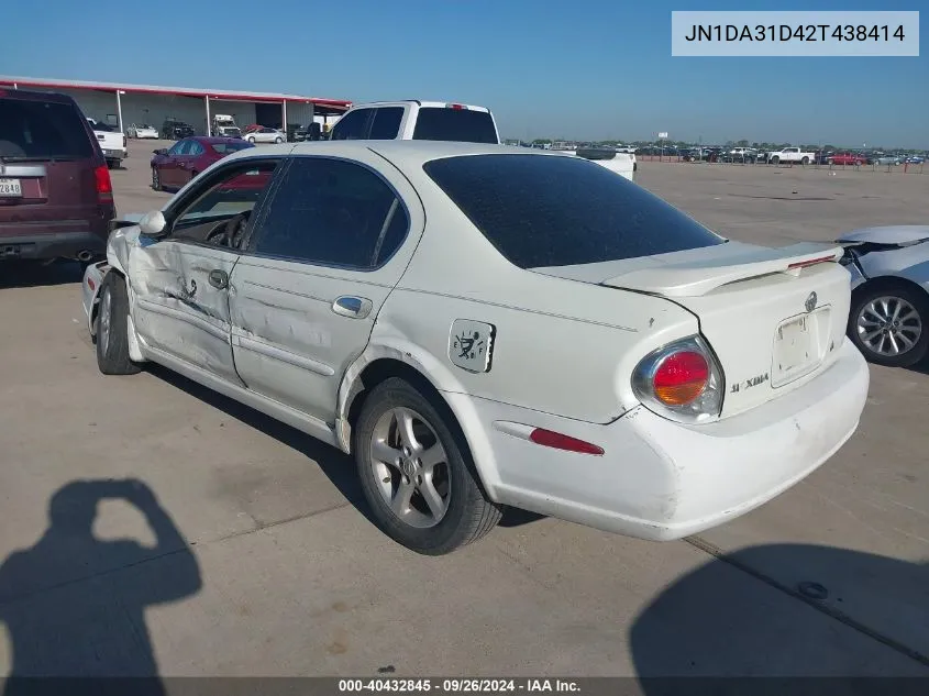 JN1DA31D42T438414 2002 Nissan Maxima Gle/Gxe/Se