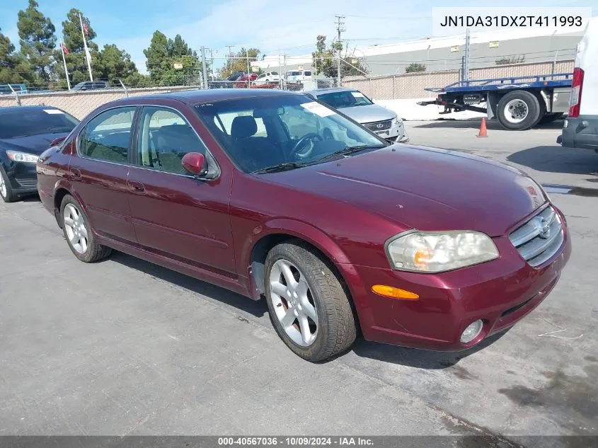 JN1DA31DX2T411993 2002 Nissan Maxima Gle/Gxe/Se