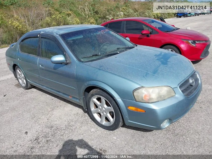 2002 Nissan Maxima Se VIN: JN1DA31D42T411214 Lot: 40772999