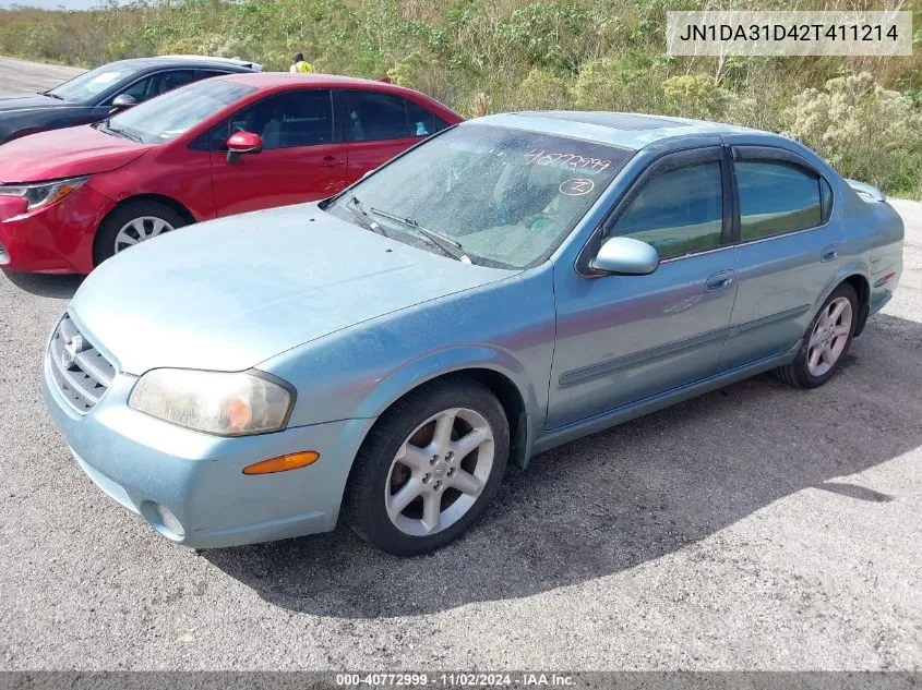 2002 Nissan Maxima Se VIN: JN1DA31D42T411214 Lot: 40772999