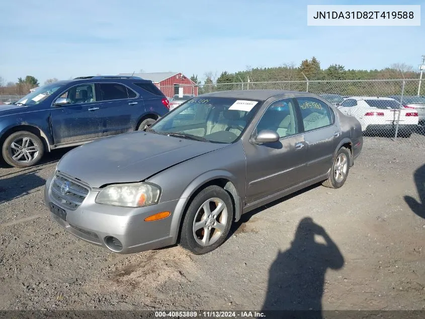 2002 Nissan Maxima Gxe VIN: JN1DA31D82T419588 Lot: 40853889