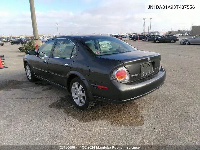 2003 Nissan Maxima Gle VIN: JN1DA31A93T437556 Lot: 20180696