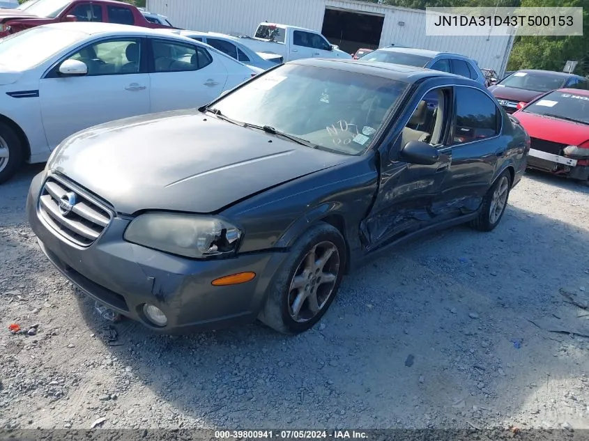 JN1DA31D43T500153 2003 Nissan Maxima Se