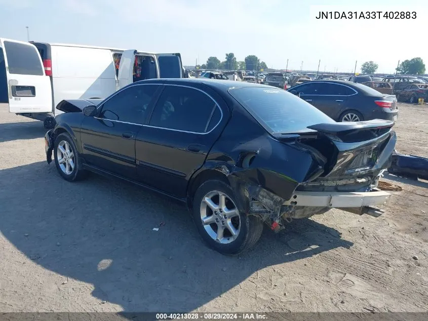 JN1DA31A33T402883 2003 Nissan Maxima Se