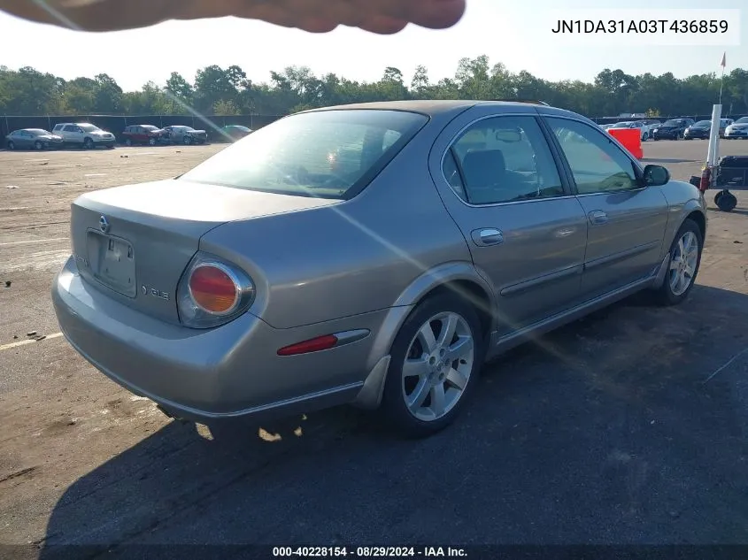 JN1DA31A03T436859 2003 Nissan Maxima Gle