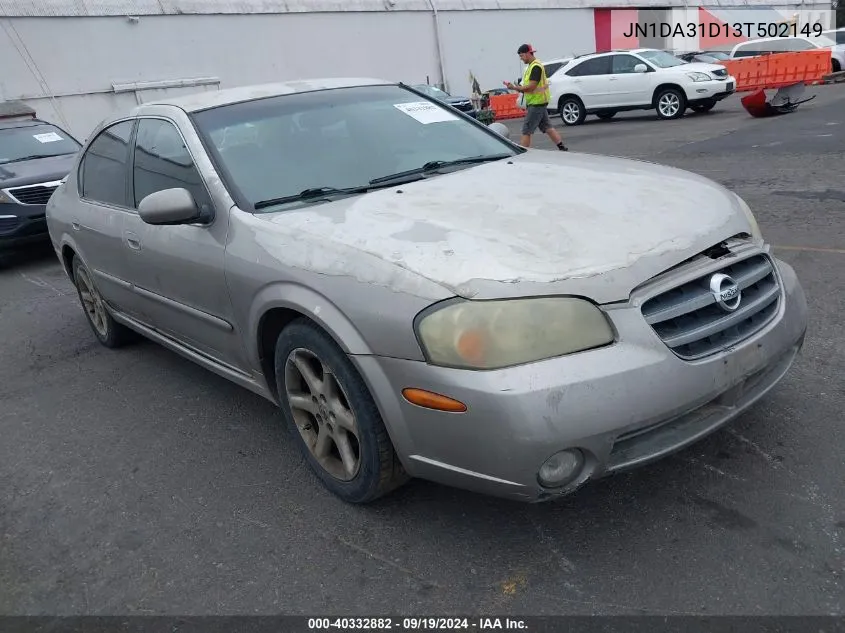 2003 Nissan Maxima Se VIN: JN1DA31D13T502149 Lot: 40332882