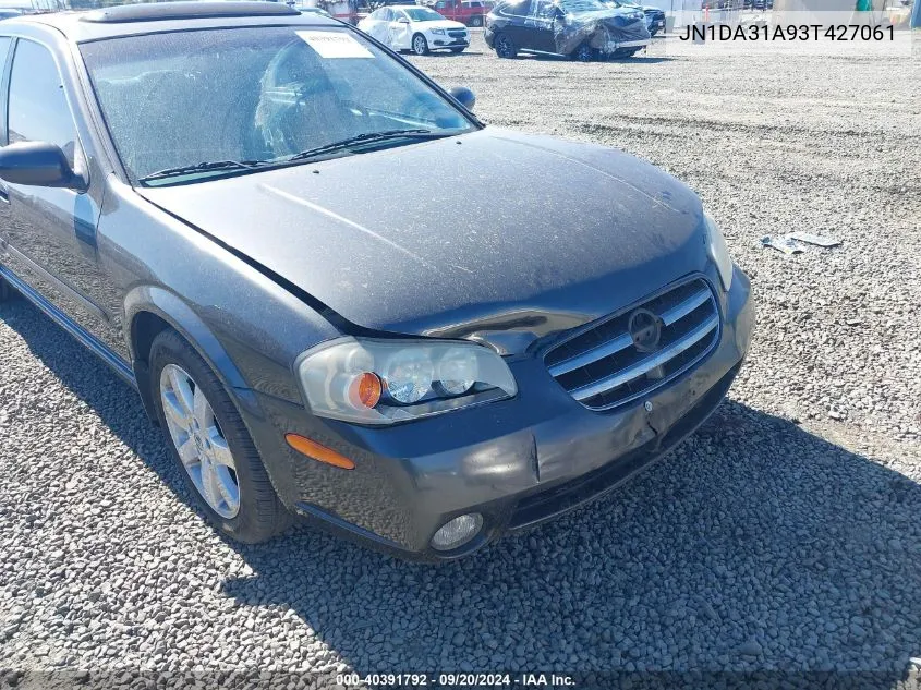 2003 Nissan Maxima Gle VIN: JN1DA31A93T427061 Lot: 40391792