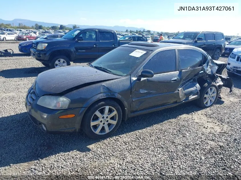 2003 Nissan Maxima Gle VIN: JN1DA31A93T427061 Lot: 40391792