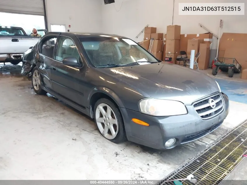 JN1DA31D63T512515 2003 Nissan Maxima Se