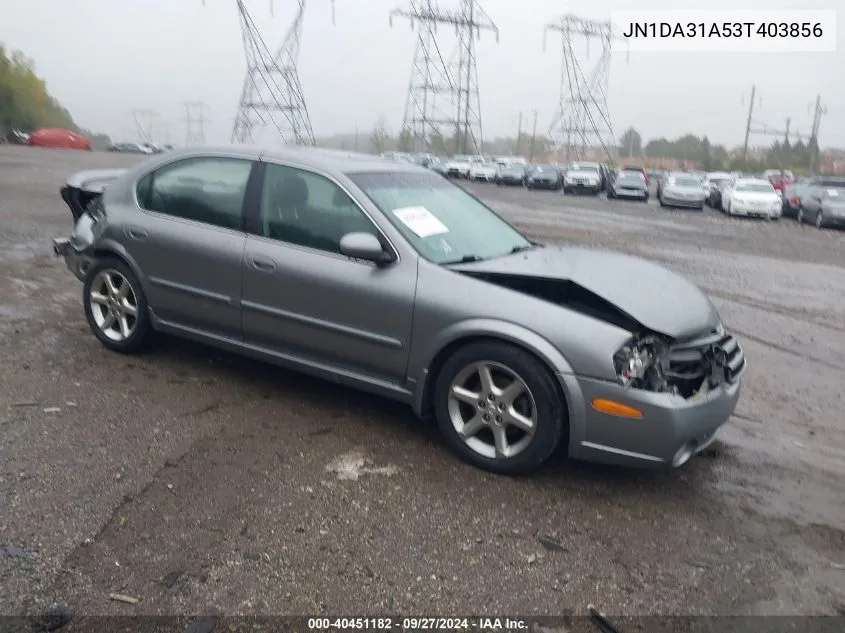 2003 Nissan Maxima Gle/Se VIN: JN1DA31A53T403856 Lot: 40451182