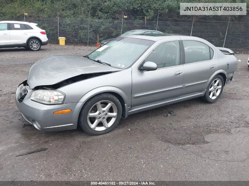 JN1DA31A53T403856 2003 Nissan Maxima Gle/Se