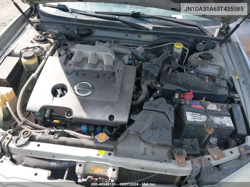 JN1DA31A63T435585 2003 Nissan Maxima Gle