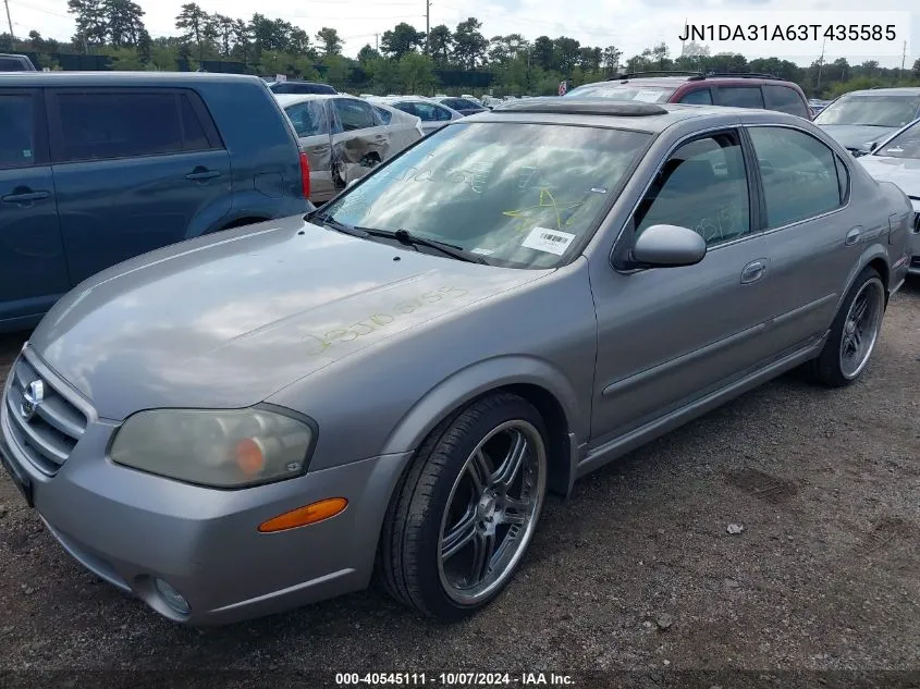 JN1DA31A63T435585 2003 Nissan Maxima Gle