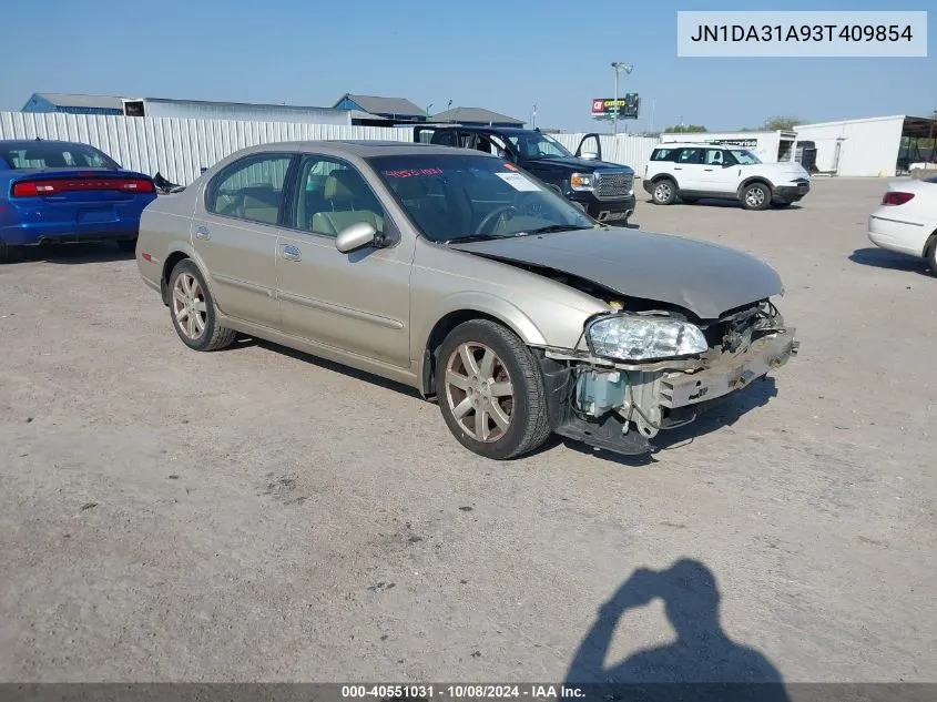 2003 Nissan Maxima Gle VIN: JN1DA31A93T409854 Lot: 40551031