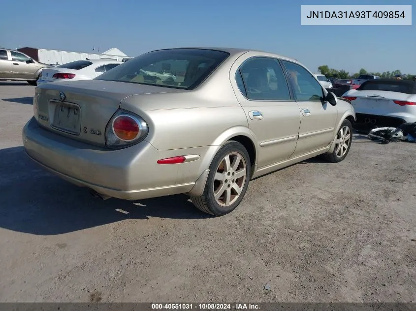 2003 Nissan Maxima Gle VIN: JN1DA31A93T409854 Lot: 40551031