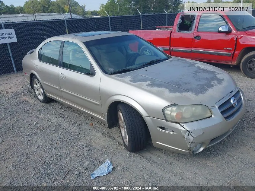 2003 Nissan Maxima Se VIN: JN1DA31D43T502887 Lot: 40556702