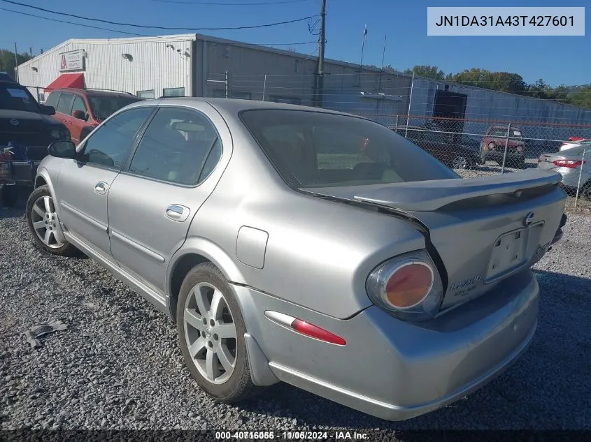 2003 Nissan Maxima Gle VIN: JN1DA31A43T427601 Lot: 40716055