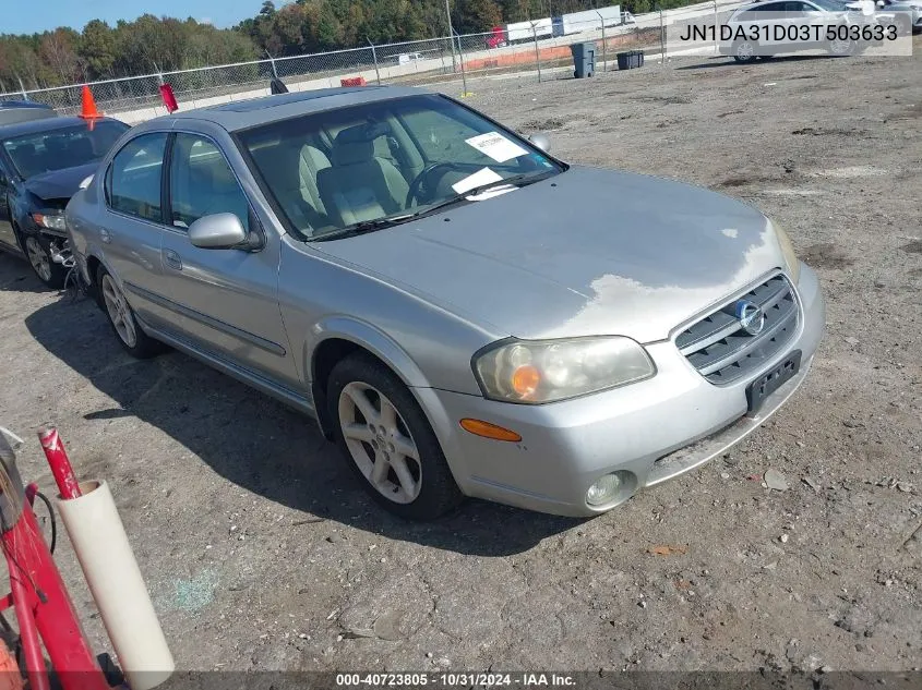 2003 Nissan Maxima Se VIN: JN1DA31D03T503633 Lot: 40723805