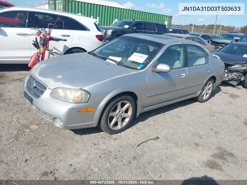 2003 Nissan Maxima Se VIN: JN1DA31D03T503633 Lot: 40723805