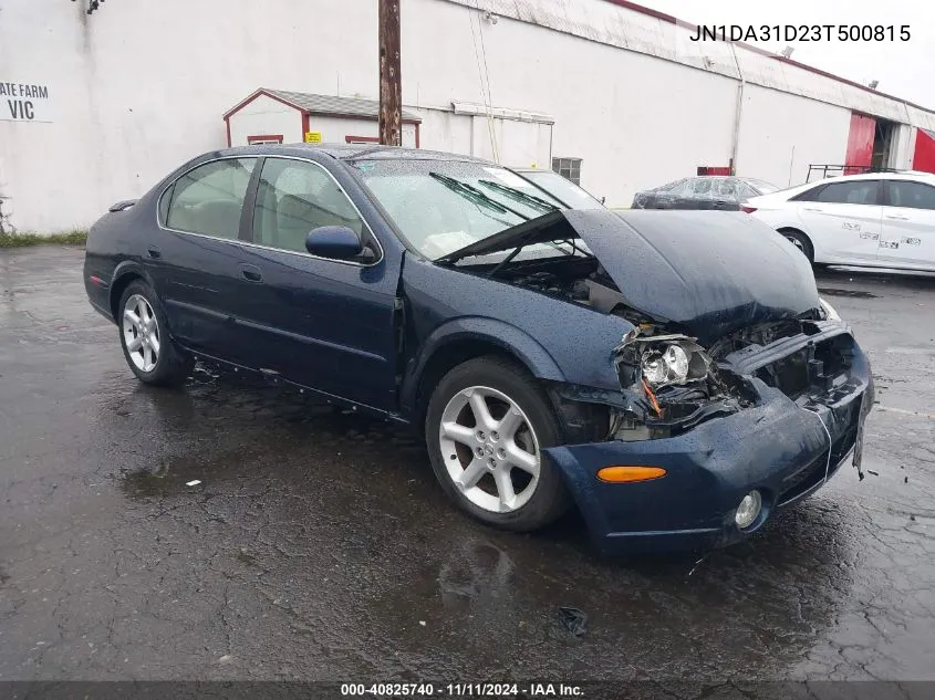 2003 Nissan Maxima Se VIN: JN1DA31D23T500815 Lot: 40825740