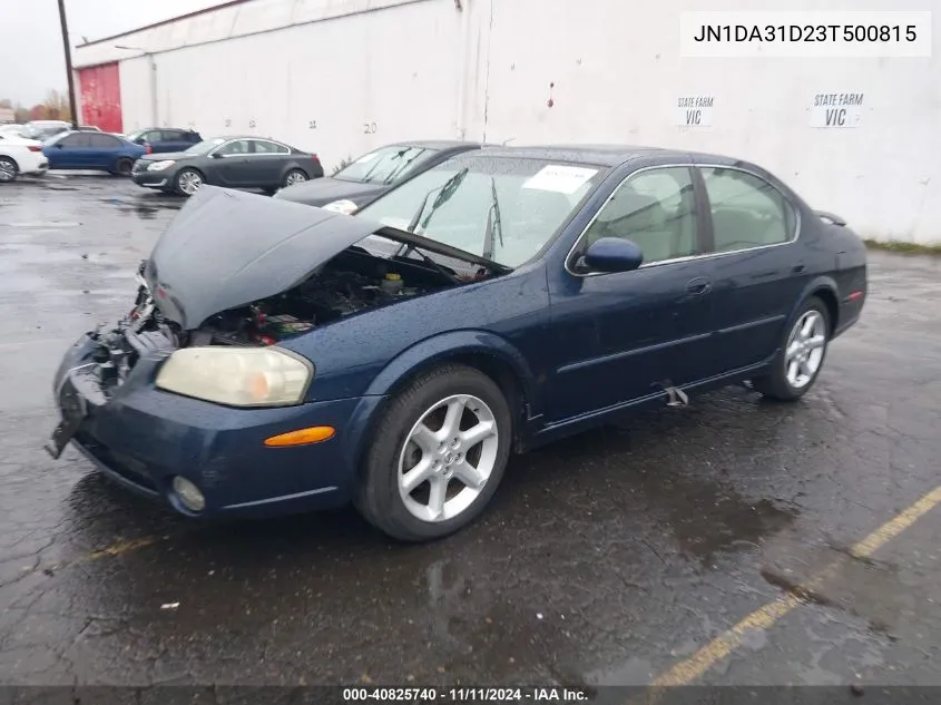 2003 Nissan Maxima Se VIN: JN1DA31D23T500815 Lot: 40825740