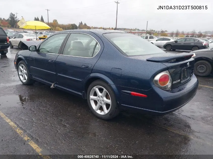 2003 Nissan Maxima Se VIN: JN1DA31D23T500815 Lot: 40825740