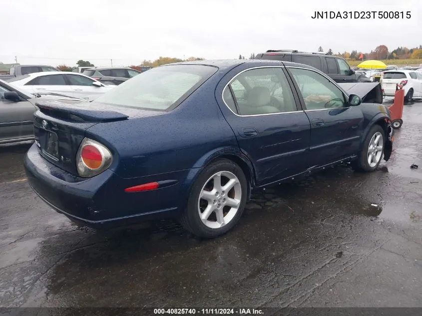 2003 Nissan Maxima Se VIN: JN1DA31D23T500815 Lot: 40825740