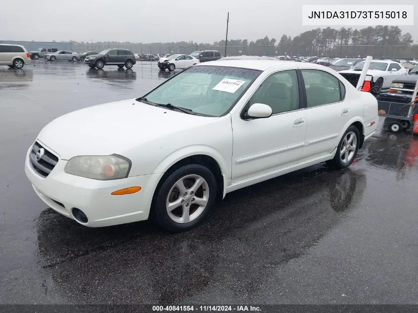 2003 Nissan Maxima Gxe VIN: JN1DA31D73T515018 Lot: 40841554