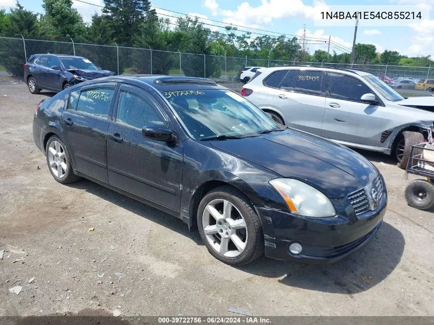 1N4BA41E54C855214 2004 Nissan Maxima 3.5 Se