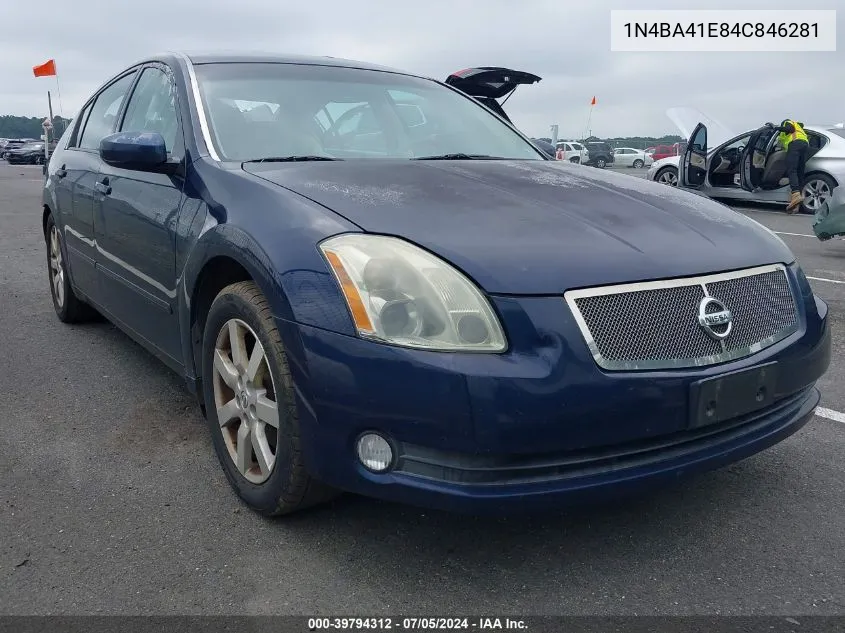 2004 Nissan Maxima 3.5 Sl VIN: 1N4BA41E84C846281 Lot: 39794312