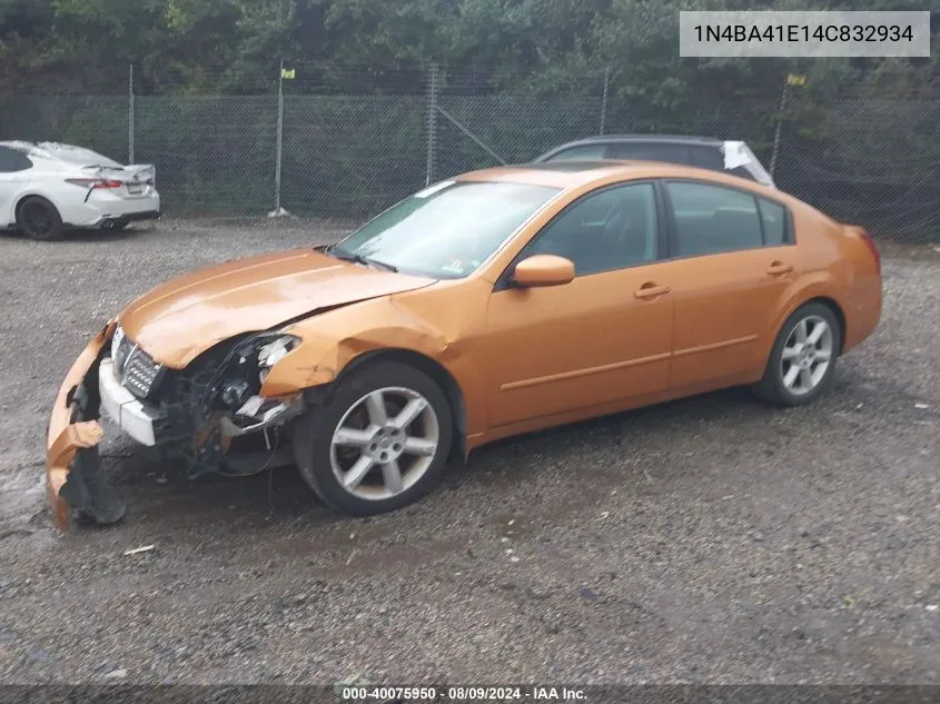 1N4BA41E14C832934 2004 Nissan Maxima 3.5 Se