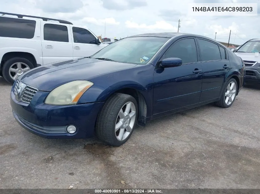 2004 Nissan Maxima 3.5 Se VIN: 1N4BA41E64C898203 Lot: 40093901