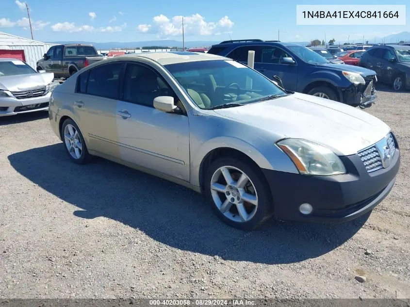 1N4BA41EX4C841664 2004 Nissan Maxima 3.5 Se