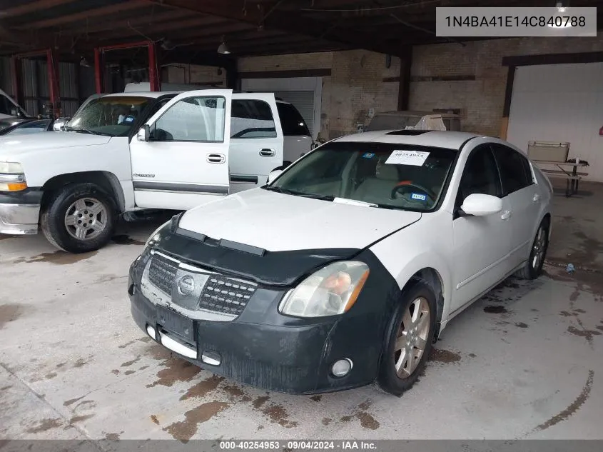 2004 Nissan Maxima 3.5 Sl VIN: 1N4BA41E14C840788 Lot: 40254953