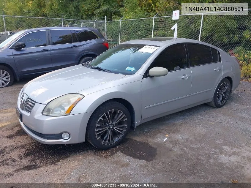 2004 Nissan Maxima 3.5 Sl VIN: 1N4BA41E14C880501 Lot: 40317233