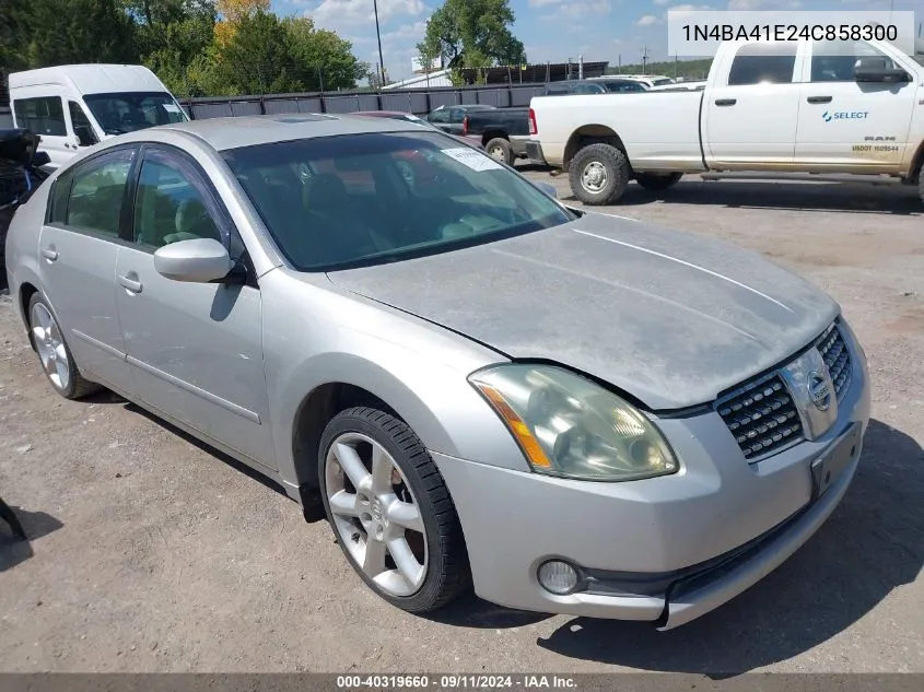 2004 Nissan Maxima 3.5 Se VIN: 1N4BA41E24C858300 Lot: 40319660