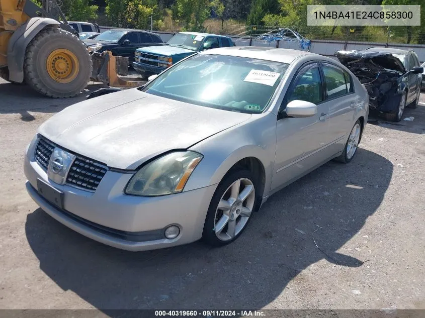 2004 Nissan Maxima 3.5 Se VIN: 1N4BA41E24C858300 Lot: 40319660