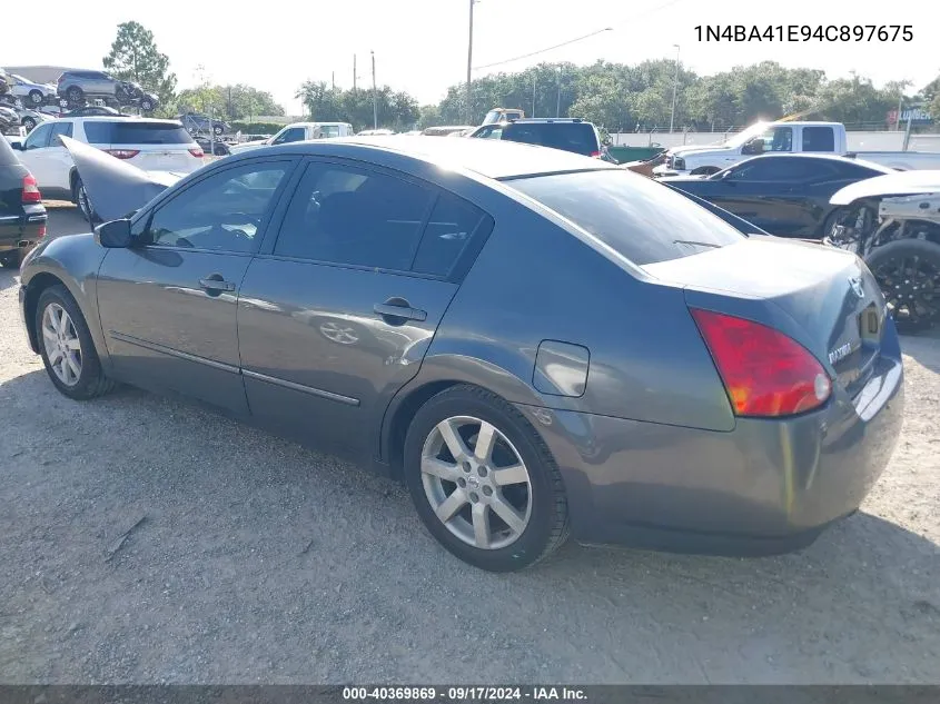 2004 Nissan Maxima Se/Sl VIN: 1N4BA41E94C897675 Lot: 40369869