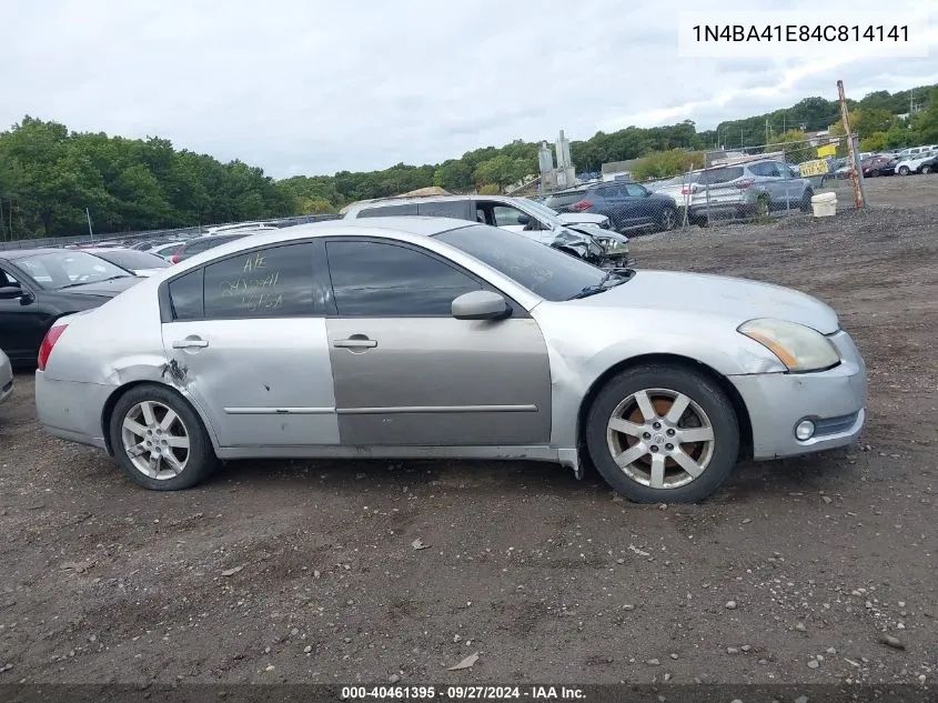 2004 Nissan Maxima 3.5 Sl VIN: 1N4BA41E84C814141 Lot: 40461395