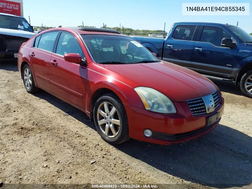 1N4BA41E94C855345 2004 Nissan Maxima 3.5 Sl