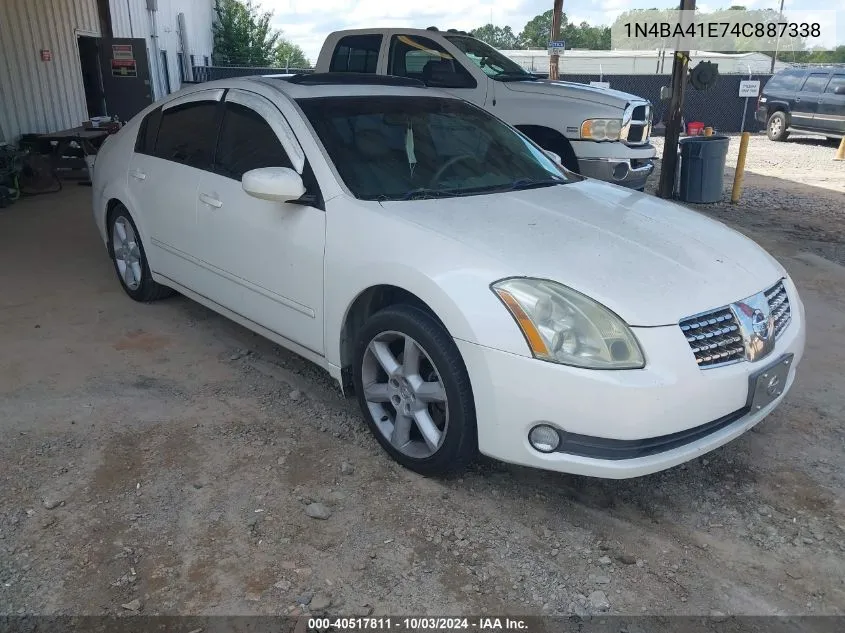 2004 Nissan Maxima 3.5 Sl VIN: 1N4BA41E74C887338 Lot: 40517811