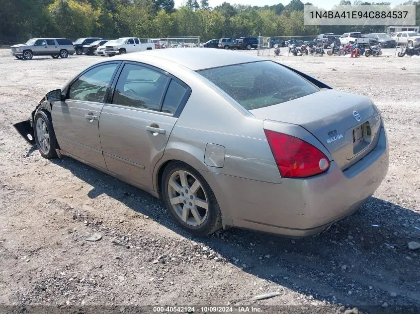 2004 Nissan Maxima 3.5 Sl VIN: 1N4BA41E94C884537 Lot: 40542124