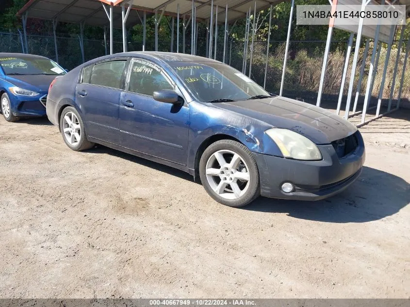 2004 Nissan Maxima 3.5 Se VIN: 1N4BA41E44C858010 Lot: 40667949