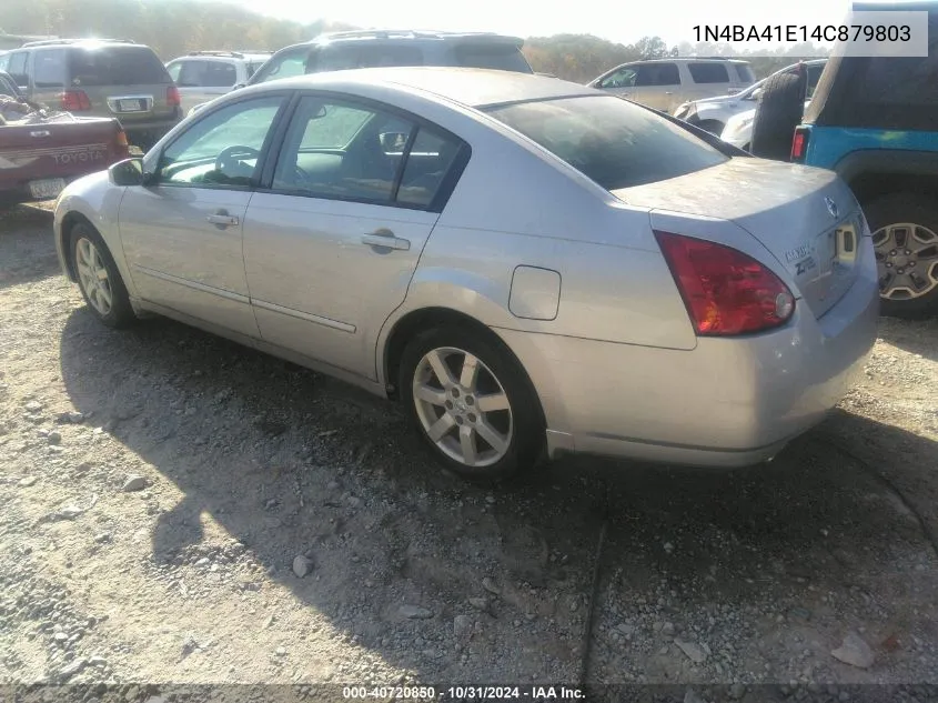 2004 Nissan Maxima 3.5 Sl VIN: 1N4BA41E14C879803 Lot: 40720850