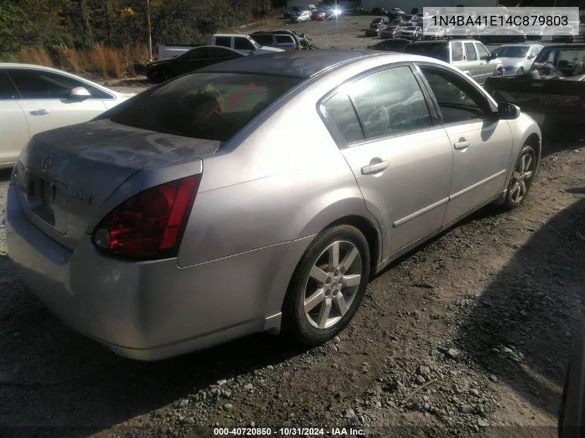 2004 Nissan Maxima 3.5 Sl VIN: 1N4BA41E14C879803 Lot: 40720850