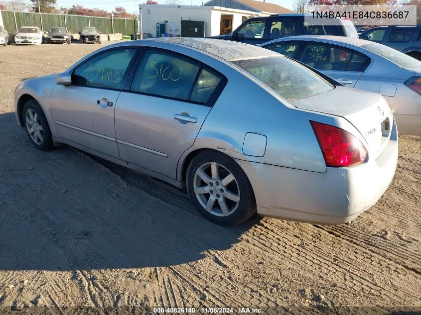 2004 Nissan Maxima 3.5 Sl VIN: 1N4BA41E84C836687 Lot: 40826140