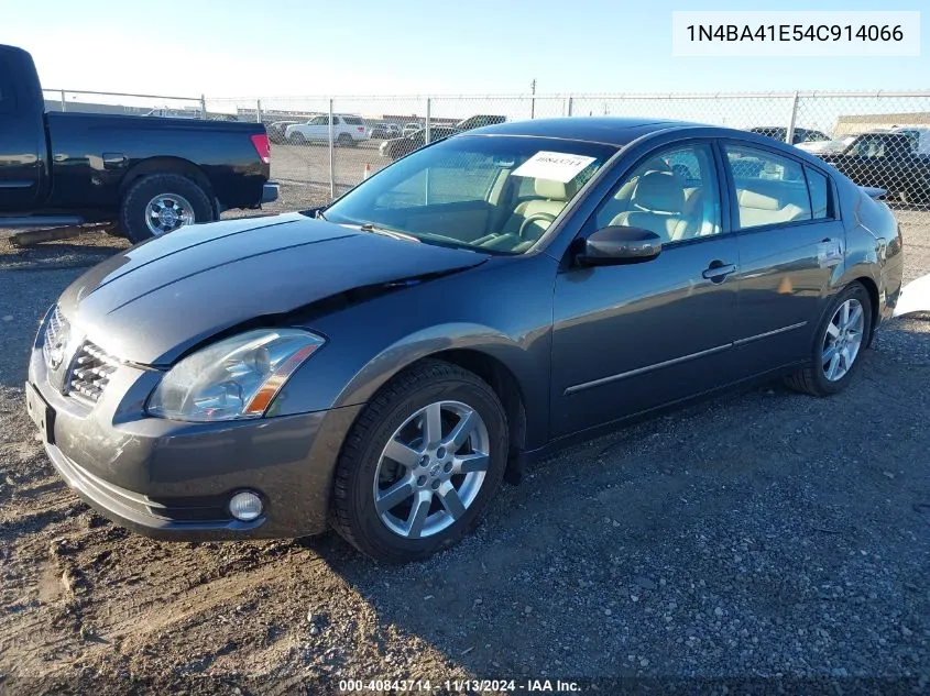 2004 Nissan Maxima 3.5 Sl VIN: 1N4BA41E54C914066 Lot: 40843714