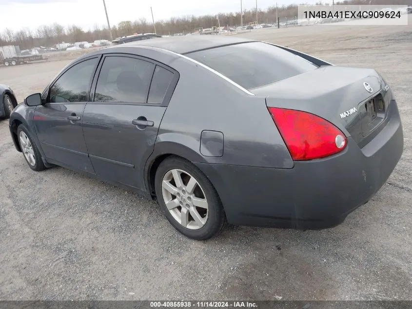 2004 Nissan Maxima 3.5 Sl VIN: 1N4BA41EX4C909624 Lot: 40855938